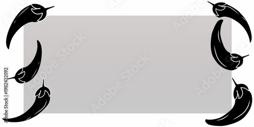 Chili pepper illustrations. Hand-drawn illustrations of ripe and unripe chili peppers.