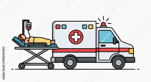 ambulance car vector illustration