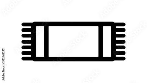 Minimalist Film Strip Icon Vector Illustration