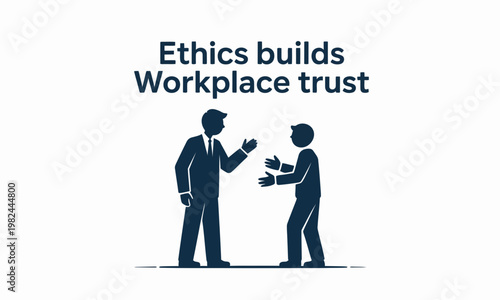 Ethics Builds Workplace Trust Business Concept Illustration
