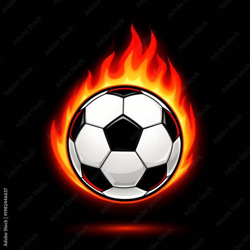 Naklejka premium mundial, copa del mundo, balompié, bailes, balón, deporte, fuego, llama, juego, gol, negro, certamen, caliente, equipo, quemados, esfera, ilustración, calefaccion, objeto, vector, anaranjada, ardiente