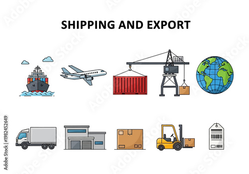 Worldwide Shipping and Export Services for Goods with Various Modes of Transportation and Logistics