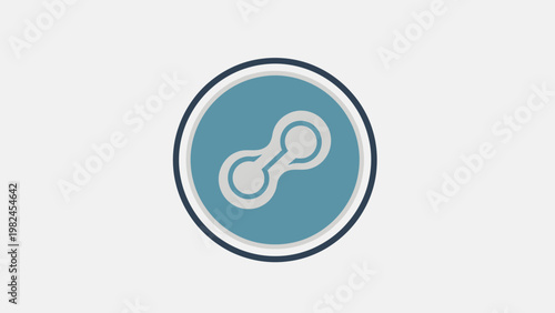 Infinity symbol on blue background.