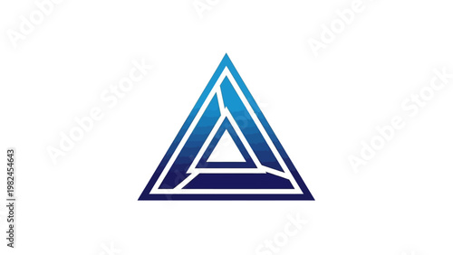 Geometric triangle logo design element.