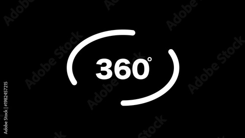360 degree rotation transparent animation background white icon
