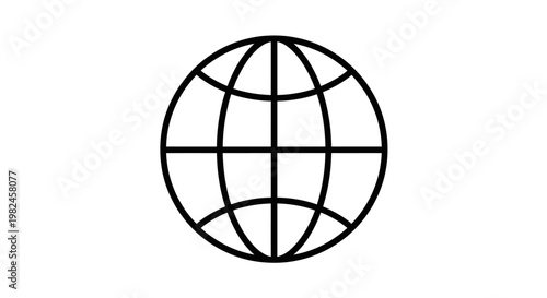Simple Global Communication Network Icon