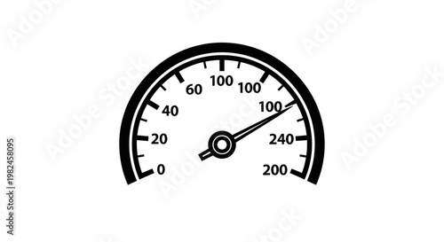 Speedometer icon showing fast speed or high performance