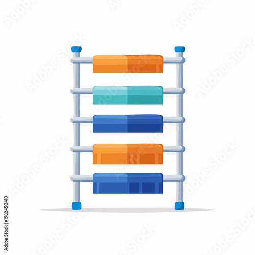 colorful abacus illustration with blue and orange beads