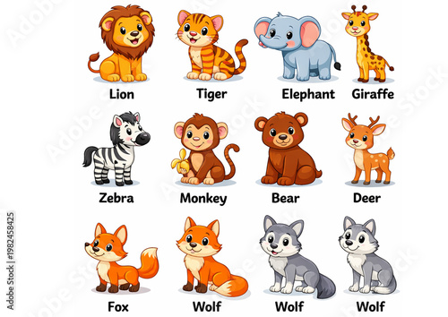 Animals Vector Color Images for kids