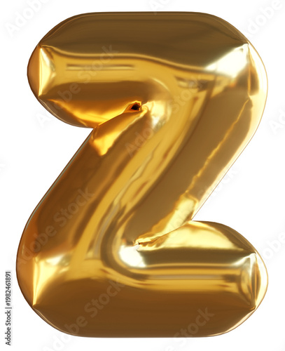 Golden balloon Alphabet Z