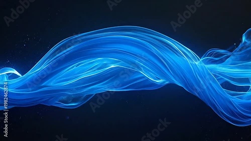 Abstract blue energy burst with dark background. Modern digital art design element