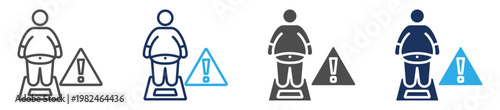 overweight icon set multi concept