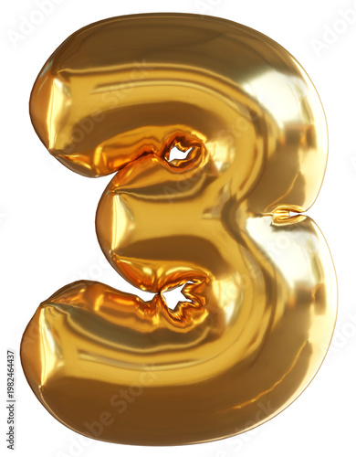 Golden balloon number 3