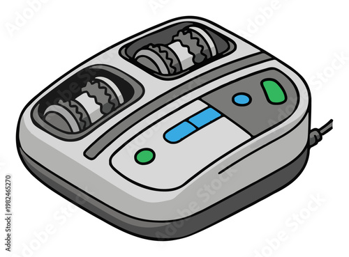 Minimalist line art foot massager icon. Generative AI