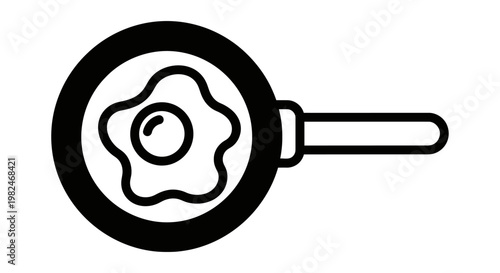 fried egg in a pan icon.