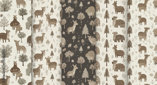 A weathered pattern of old wood and tree bark texture blends with a rusty grunge surface of aged metal and dirty brown paint on a rough vintage material