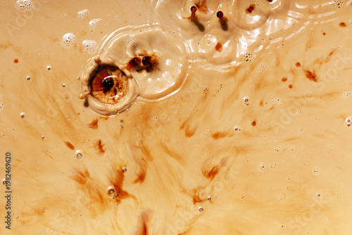 Wallpaper Mural Top view of black coffee splash on milk Torontodigital.ca