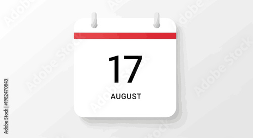August 17th Calendar Page - Date Reminder and Planning