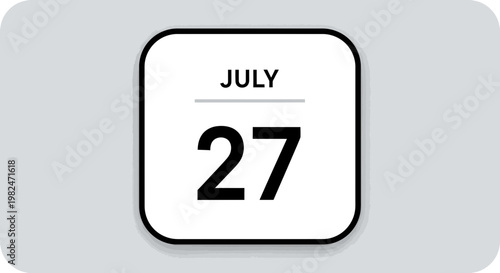 July 27th Calendar Date Icon - Simple Digital Reminder Free Download July 27th Calendar Date Icon - Simple Digital Reminder - GFXLoad