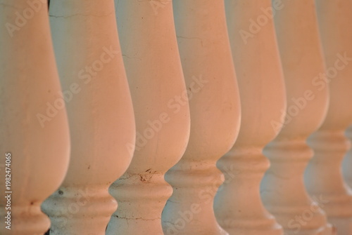 Balustrade Pillars in Soft Natural Sunlight