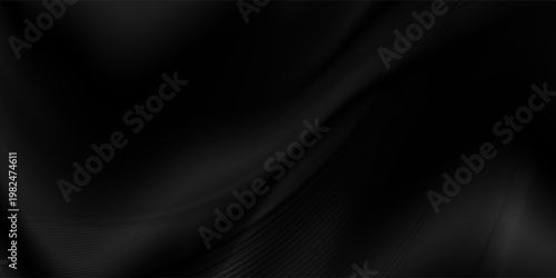 Black luxury fabric background with copy space