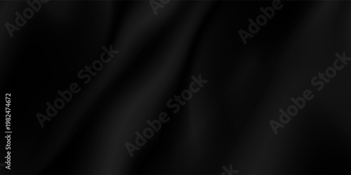 Black luxury fabric background with copy space