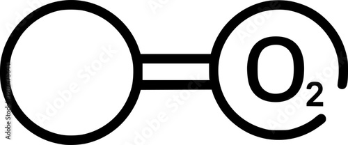 Oxygen O2 icon for mobile concept and web apps, editable stroke
