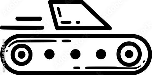 Conveyor belt icons or logo design isolated sign symbol vector illustration - high quality line style vector
