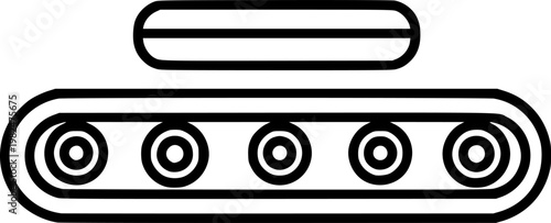 Conveyor belt icons or logo design isolated sign symbol vector illustration - high quality line style vector
