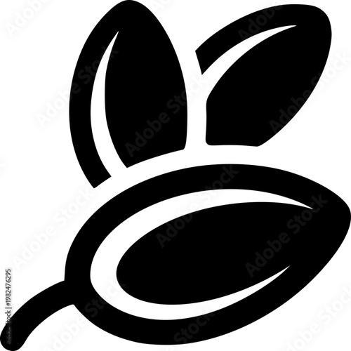 Malt icon element in flat simple style. Thin stroke editable icons
