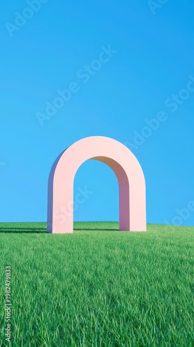 Modern Arch in Pastel Style