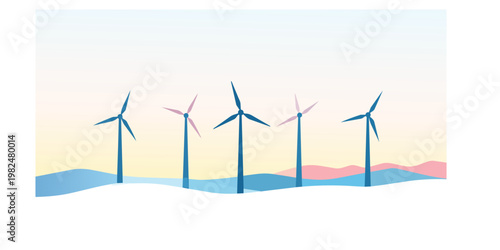 2D vector wind turbines in the wind