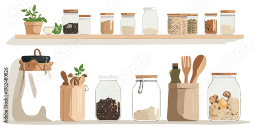 set of kitchen utensils