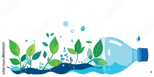 water drops on green leaves