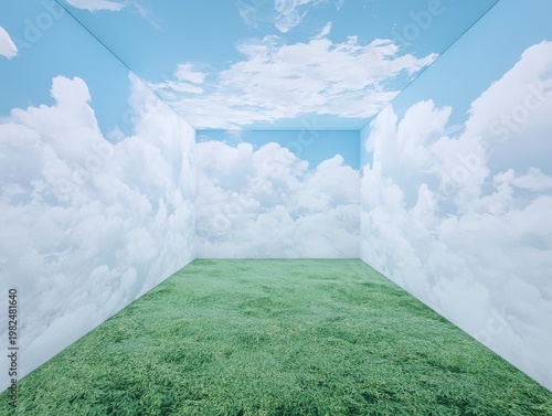 Dreamy Sky and Grass Room