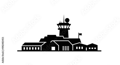 Airport Control Tower Building Structure.