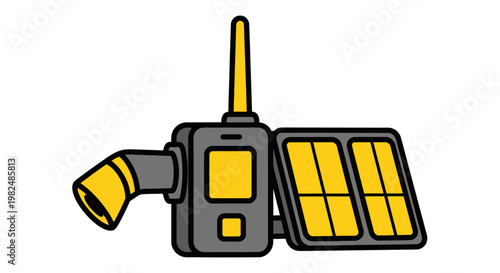 Solar powered wireless security camera.