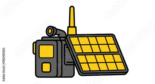 solar powered wireless communication device.