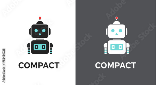 Robot icons in compact design format.