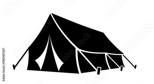 Black silhouette of a tent 1.