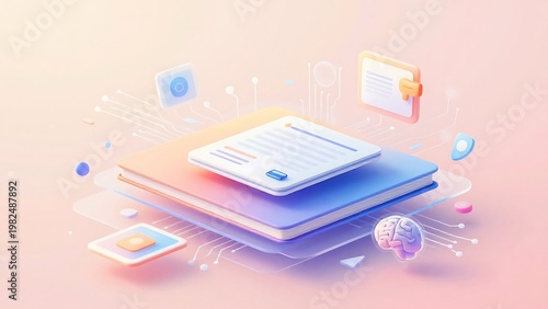 Abstract background for stem education portal 