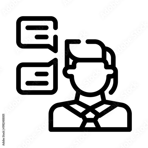 agent line icon