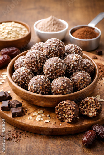 Chocolate truffles in a bowl