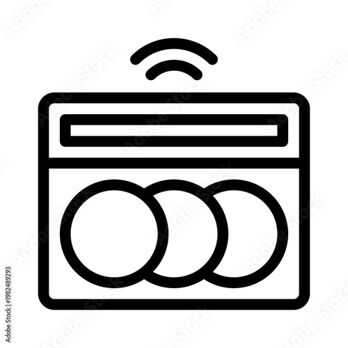 dishwasher line icon