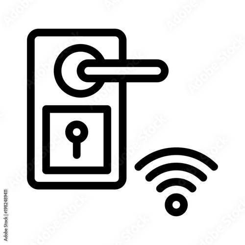 Cuadro en lienzo doorlock line icon