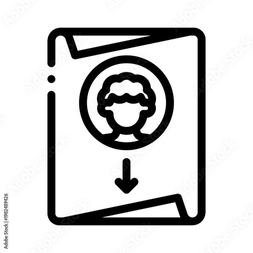 download resume line icon