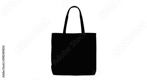 black shopping bag isolated