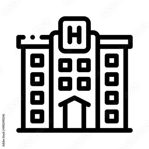 hotel line icon