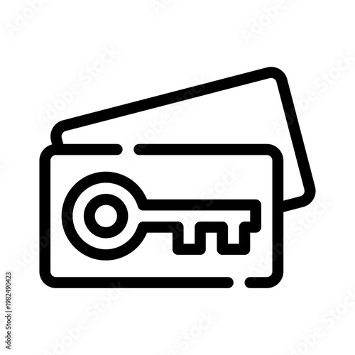 key card line icon
