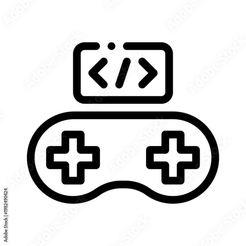 joystick line icon